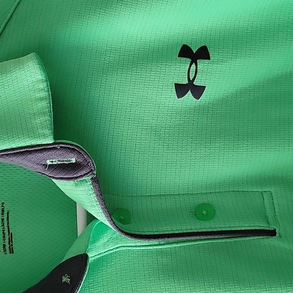 Highlighter Green Under Armour Polo - Picture 4 of 6